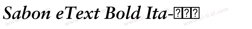 Sabon eText Bold Ita字体转换